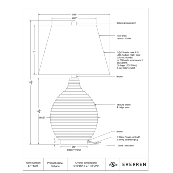 éclairage-lampe de table-renwil-LPT1325 (2)