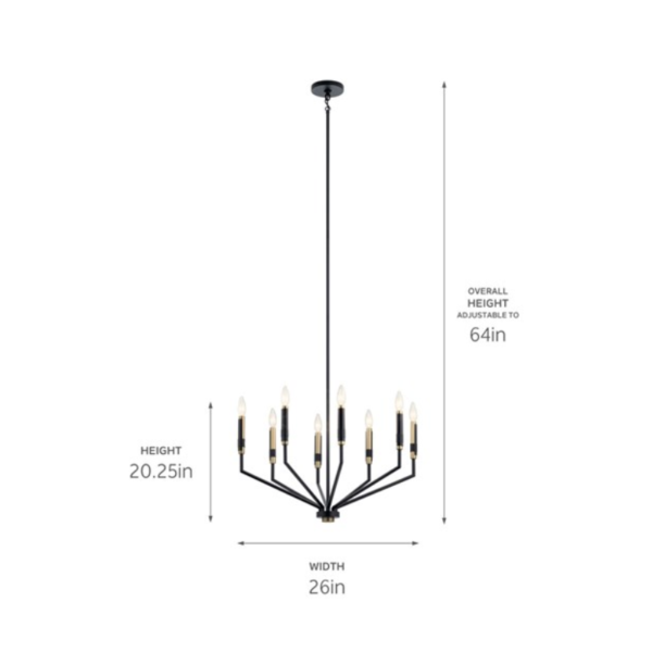 eclairage -chandelier - kichler - 52349BK (3)