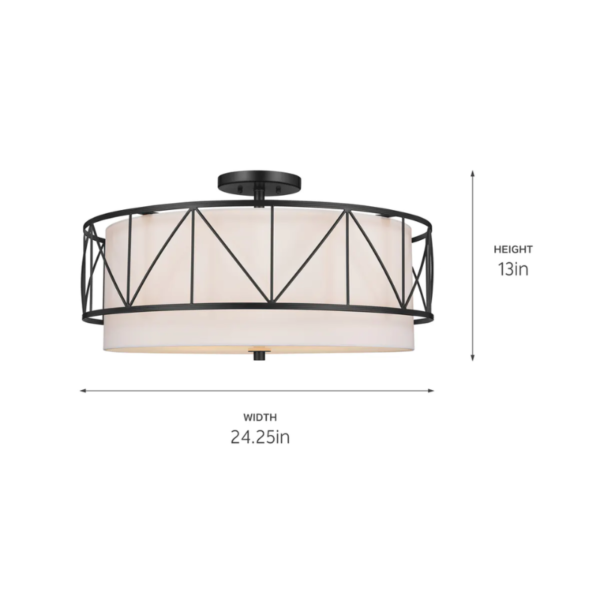 eclairage-semi-plafonnier-kichler-52076BK