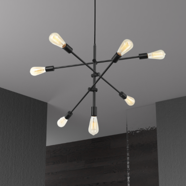 eclairage-suspension-dainolite-817P-BK